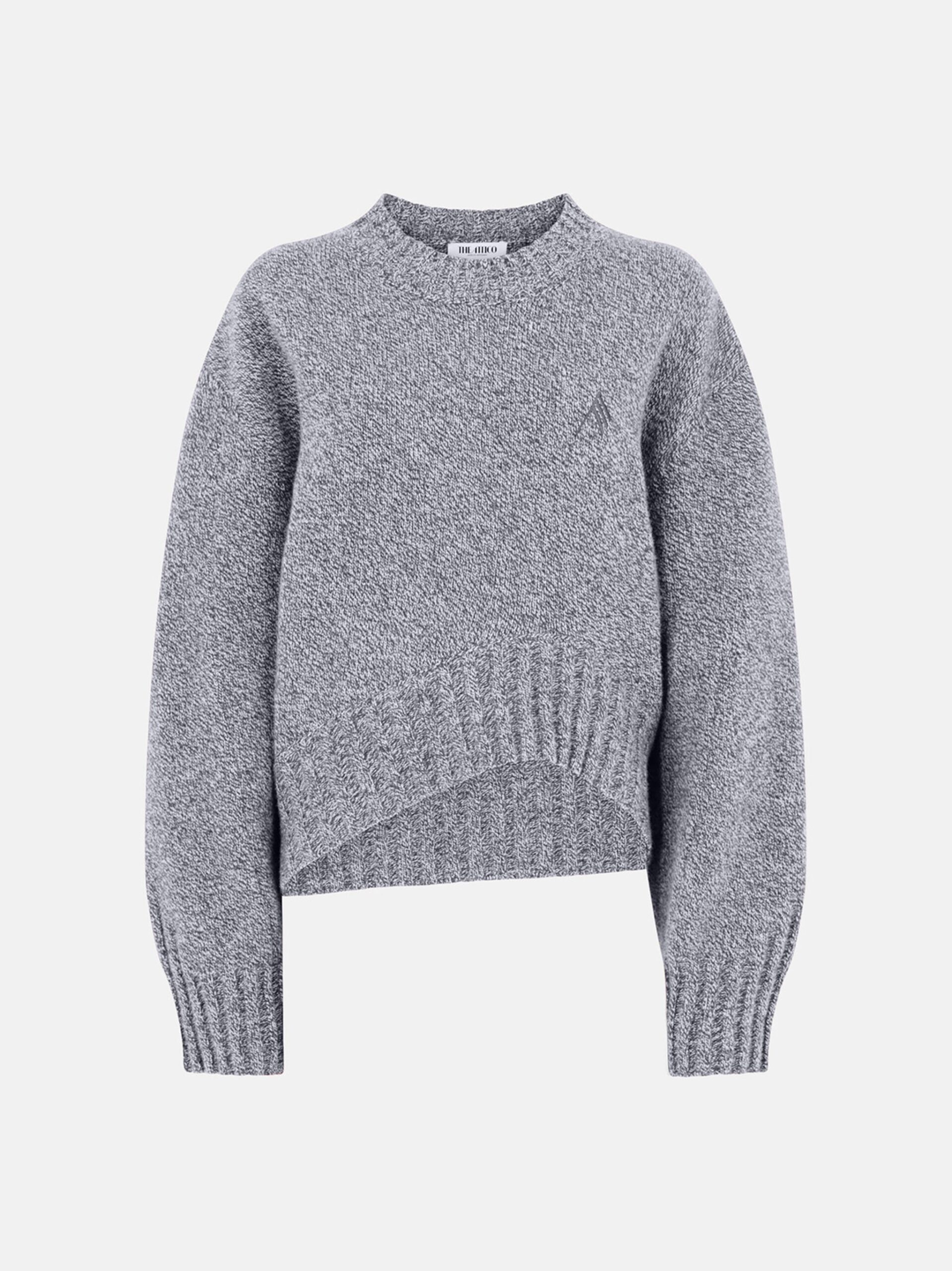 The Attico Light grey sweater - The Attico Knitwear - Designed by Gilda Ambrosio & Giorgia Tordini - Shop at Luxury Shoes The Attico knitwear