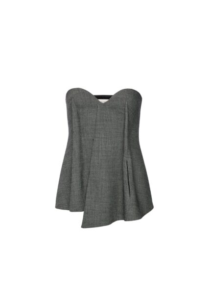Magda Butrym Asymmetric wool corset in grey