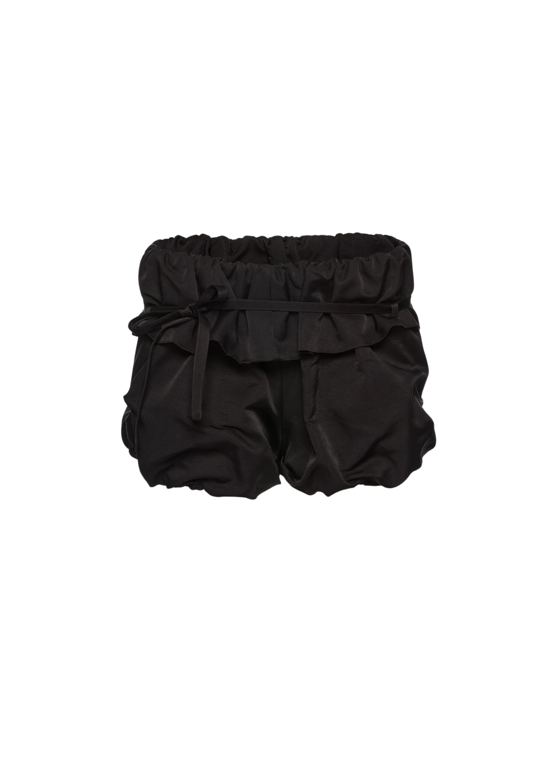 Magda-Butrym-Bubble-silk-shorts-with-ruffle-waist-in-black-scaled72785_nobg Magda Butrym Bubble silk shorts with ruffle waist in black