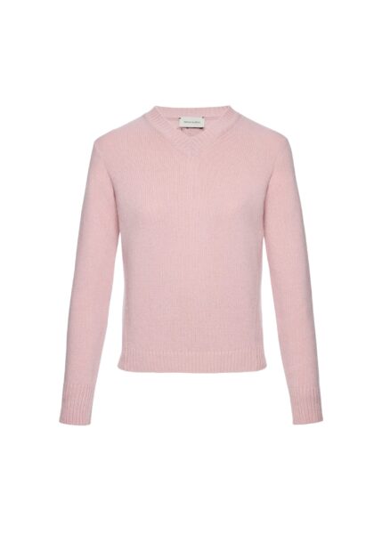 Magda Butrym Cashmere V-neck sweater in light pink