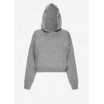 Magda Butrym Cashmere and cotton hoodie in grey – Sweater at Luxury Shoes Magda Butrym Cashmere and cotton hoodie in grey