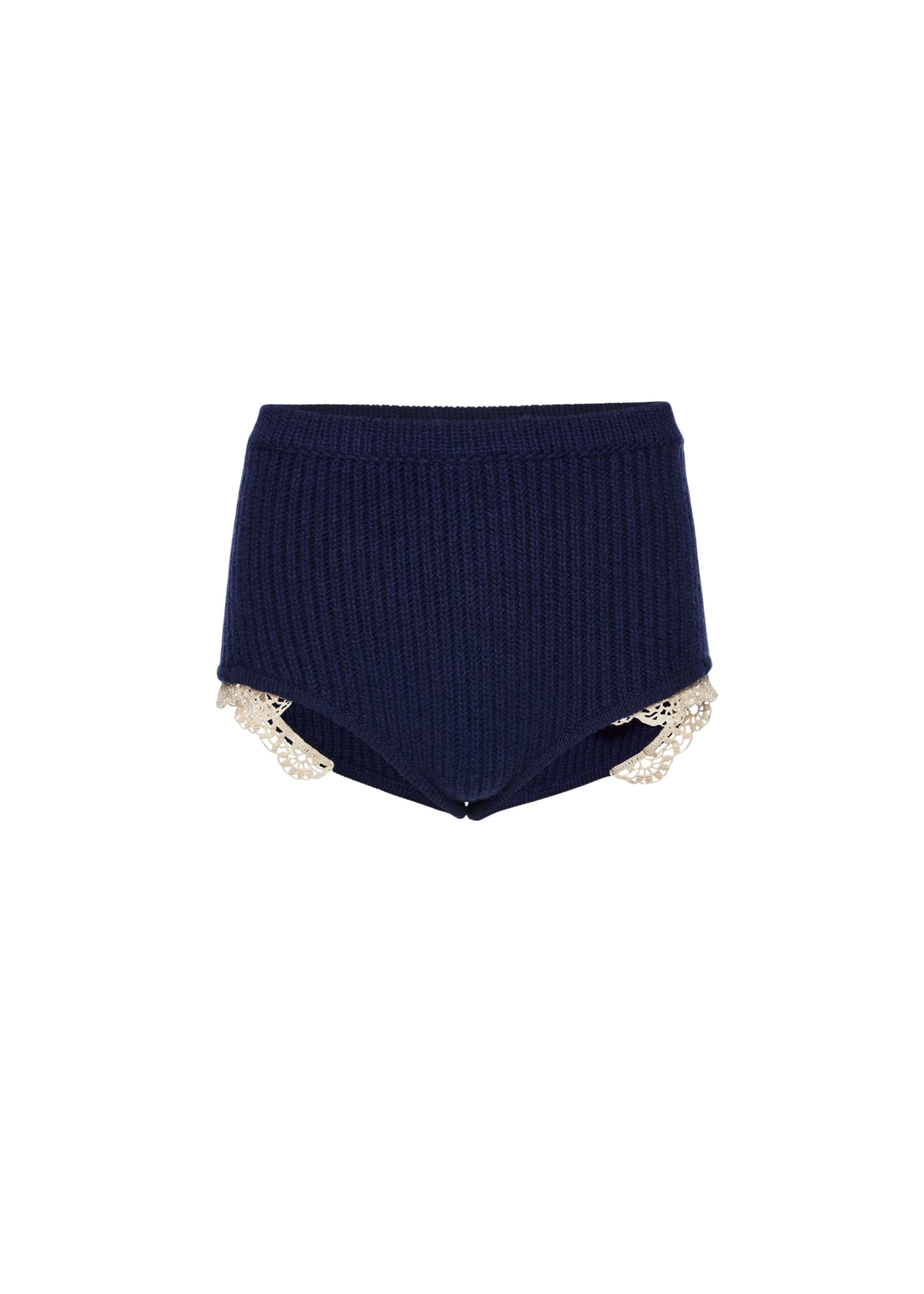Magda-Butrym-Cashmere-crochet-trim-shorts-in-navy-scaled23935_nobg Magda Butrym Cashmere crochet-trim shorts in navy