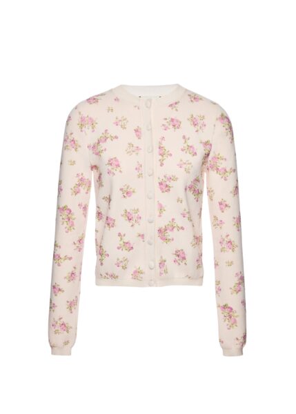 Magda Butrym Cotton cardigan in cream floral print