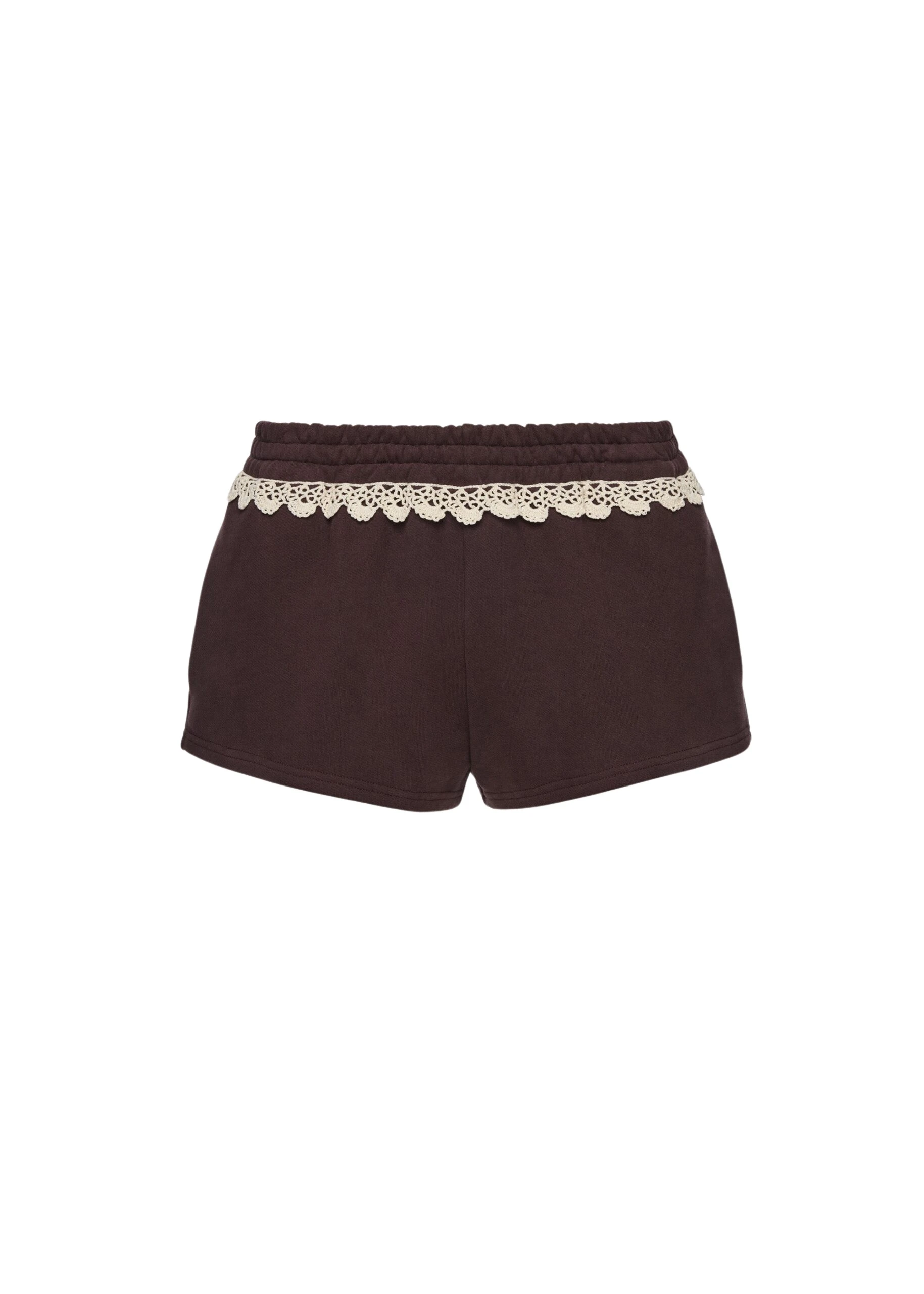 Magda-Butrym-Cotton-jersey-shorts-with-crochet-lace-trim-in-brown-scaled84274_nobg Magda Butrym Cotton jersey shorts with crochet lace trim in brown