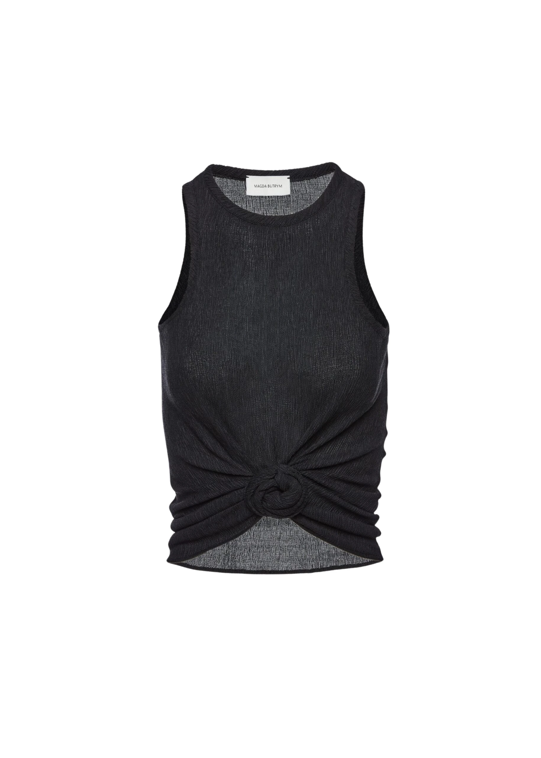 Magda-Butrym-Crepe-knotted-tank-top-in-black-scaled97559_nobg Magda Butrym Crepe knotted tank top in black