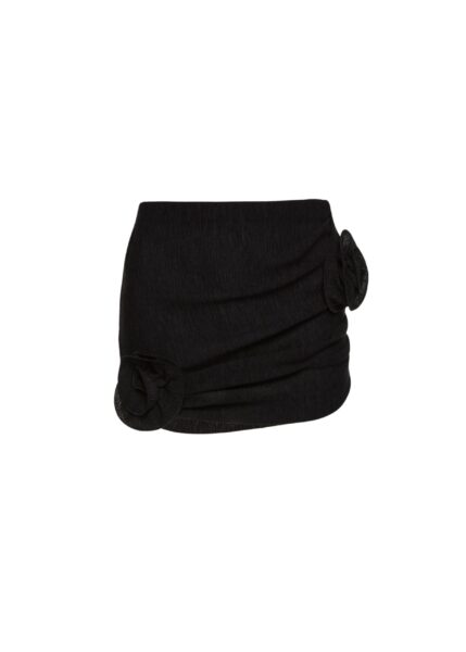 Magda Butrym Crepe rose mini skirt in black