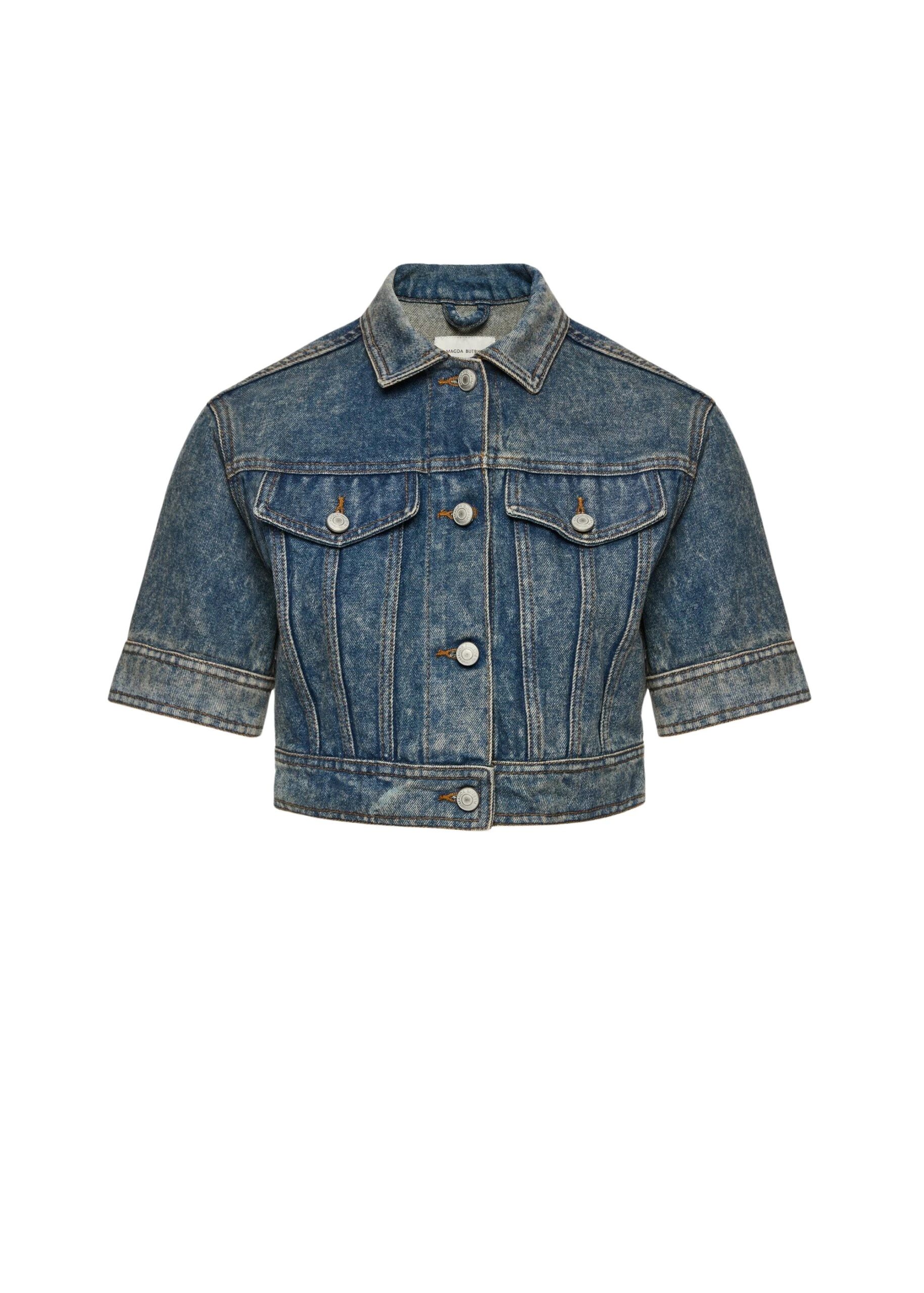 Magda-Butrym-Cropped-denim-jacket-with-short-sleeves-in-vintage-blue-scaled67950_nobg Magda Butrym Cropped denim jacket with short sleeves in vintage blue