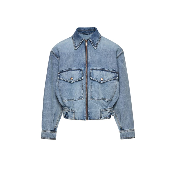 Magda Butrym Denim jacket with front pockets in dark blue