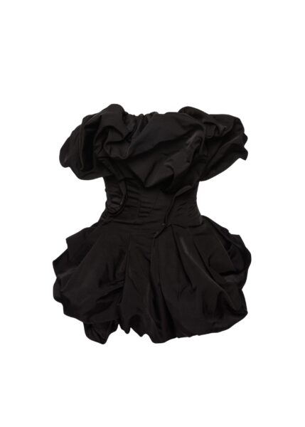 Magda Butrym Draped bubble-hem blouse in black