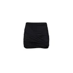 Magda Butrym Draped mini swim skirt in black