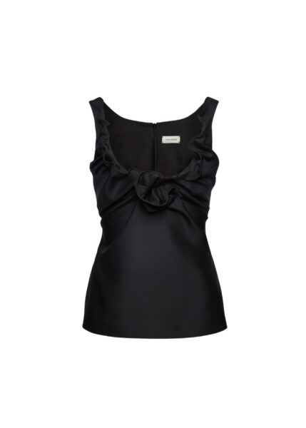 Magda Butrym Draped neckline top in black