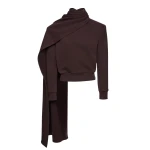 Magda-Butrym-Draped-scarf-sweatshirt-in-brown-scaled13335_nobg Magda Butrym Draped scarf sweatshirt in brown
