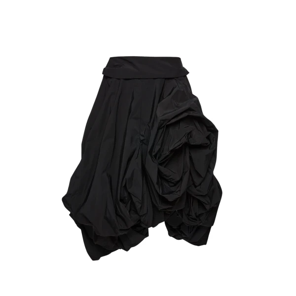 Magda Butrym Draped skirt with sculptural volume in black