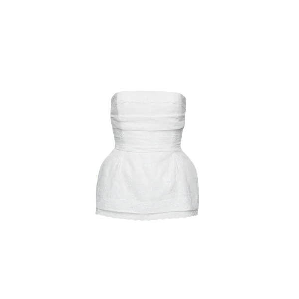 Magda Butrym Embroidered corset in white