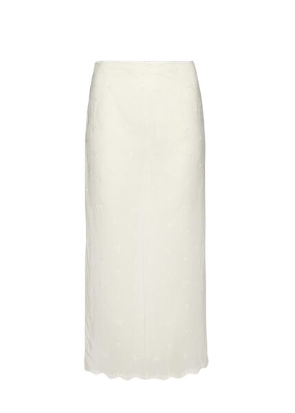 Magda Butrym Embroidered slip skirt in white