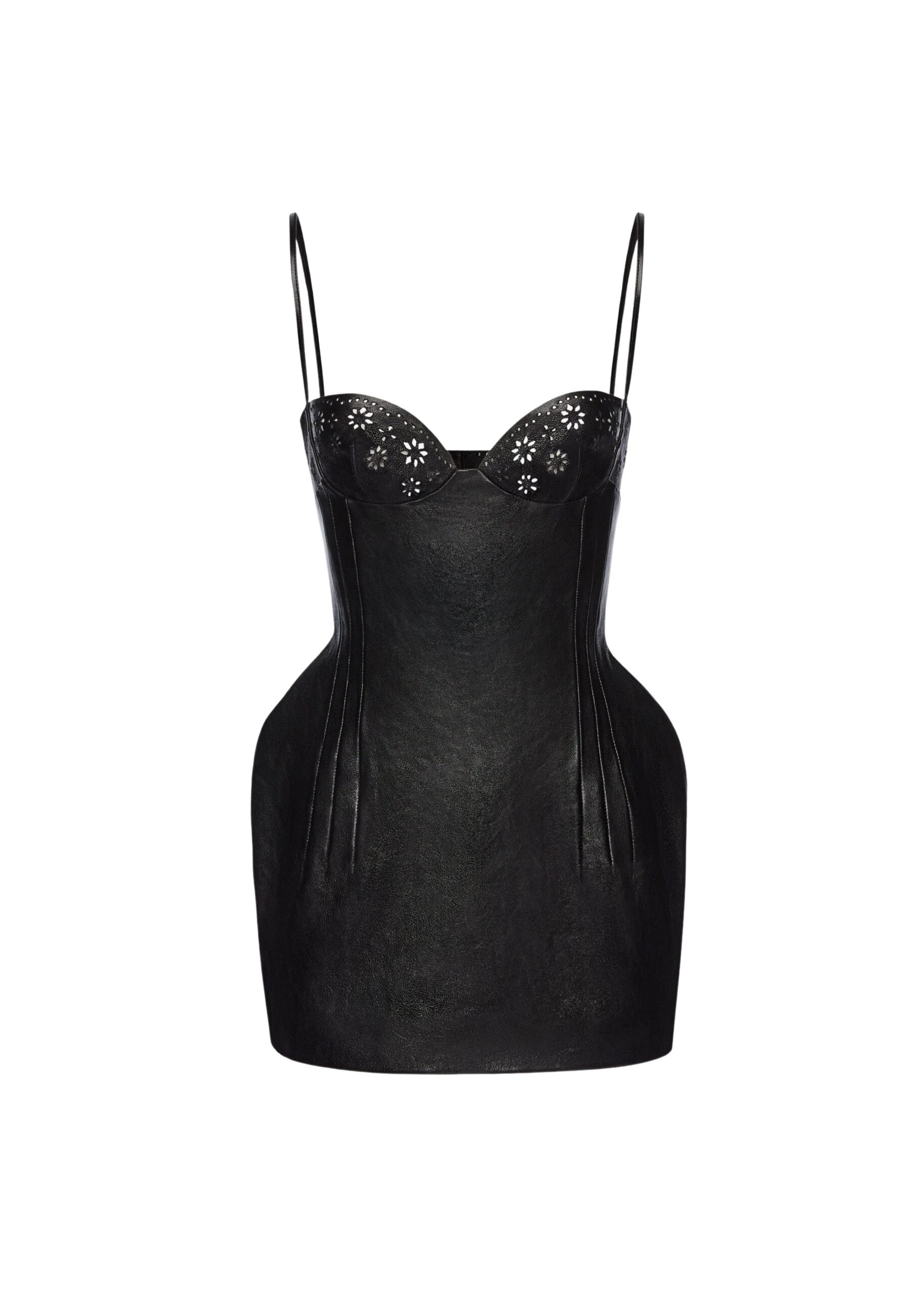Magda-Butrym-Floral-detailing-leather-mini-dress-in-black-scaled96774_nobg Magda Butrym Floral detailing leather mini dress in black
