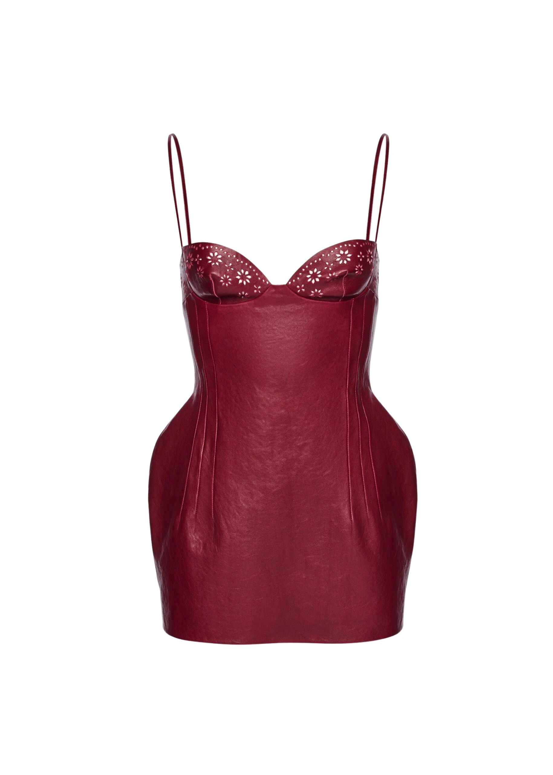 Magda-Butrym-Floral-detailing-leather-mini-dress-in-cherry-red-scaled86781_nobg Magda Butrym Floral detailing leather mini dress in cherry red
