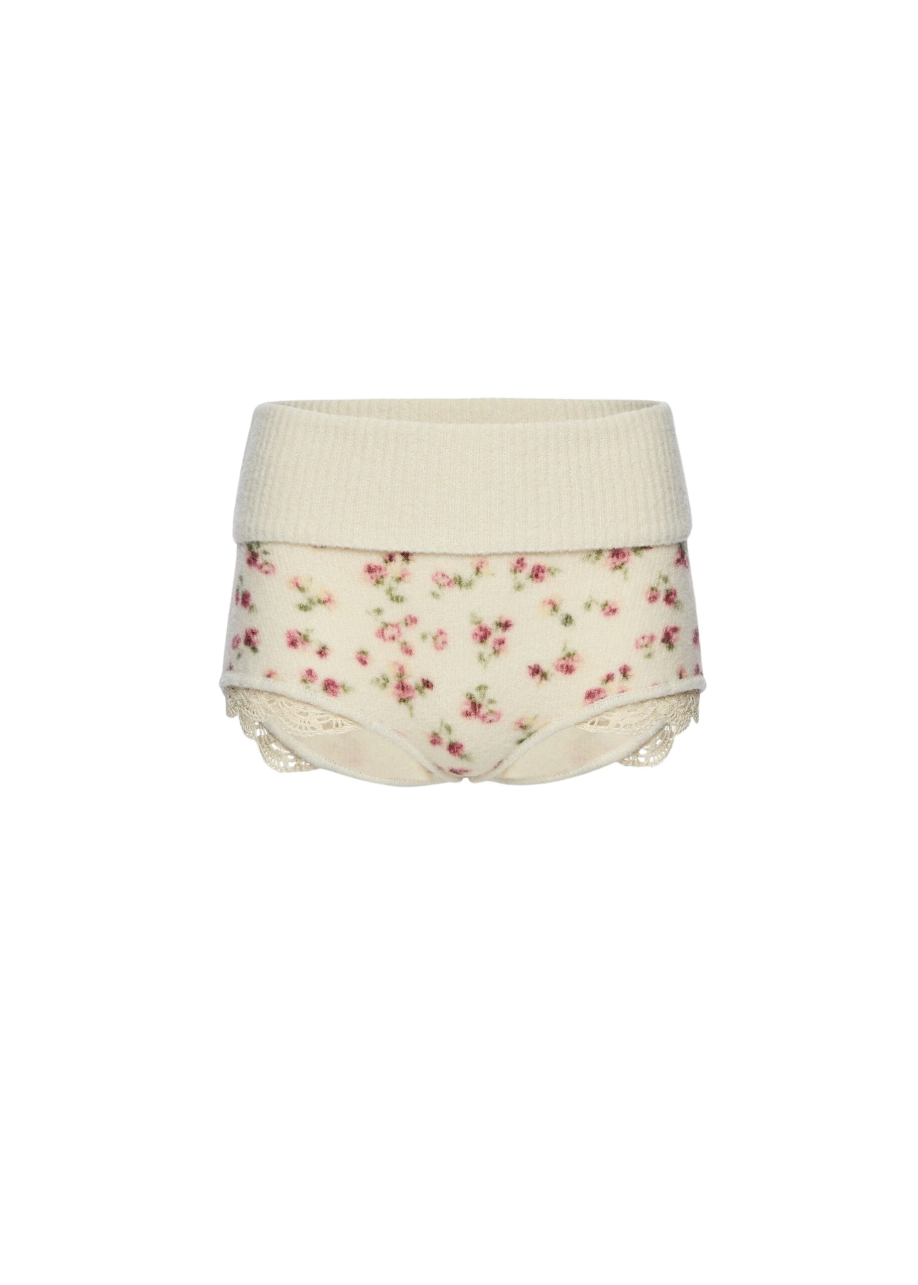 Magda-Butrym-Floral-shorts-with-lace-trim-in-cream-scaled91992_nobg Magda Butrym Floral shorts with lace trim in cream