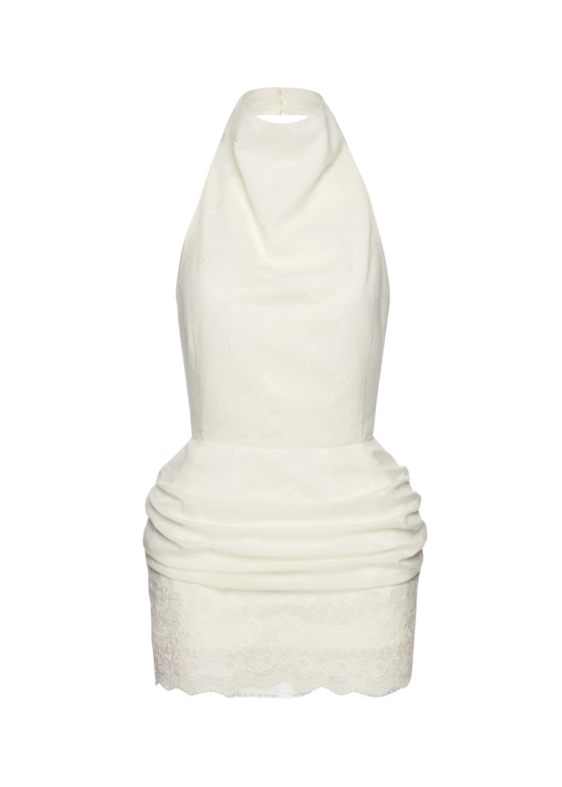 Magda-Butrym-Halterneck-mini-dress-with-draped-embroidered-skirt-in-cream-scaled88505_nobg Magda Butrym Halterneck mini dress with draped embroidered skirt in cream