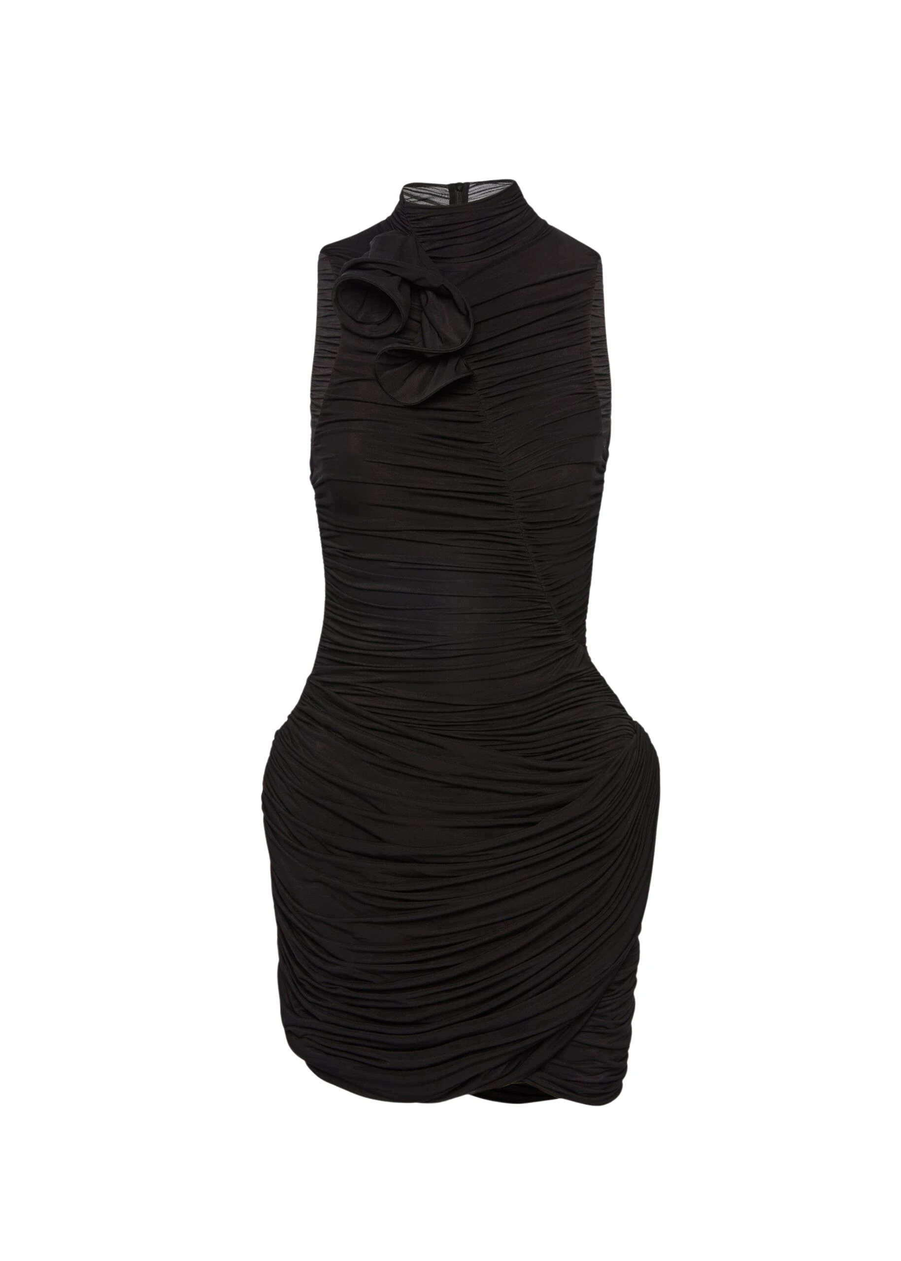 Magda-Butrym-High-neck-draped-mini-dress-in-black-scaled47819_nobg Magda Butrym High-neck draped mini dress in black