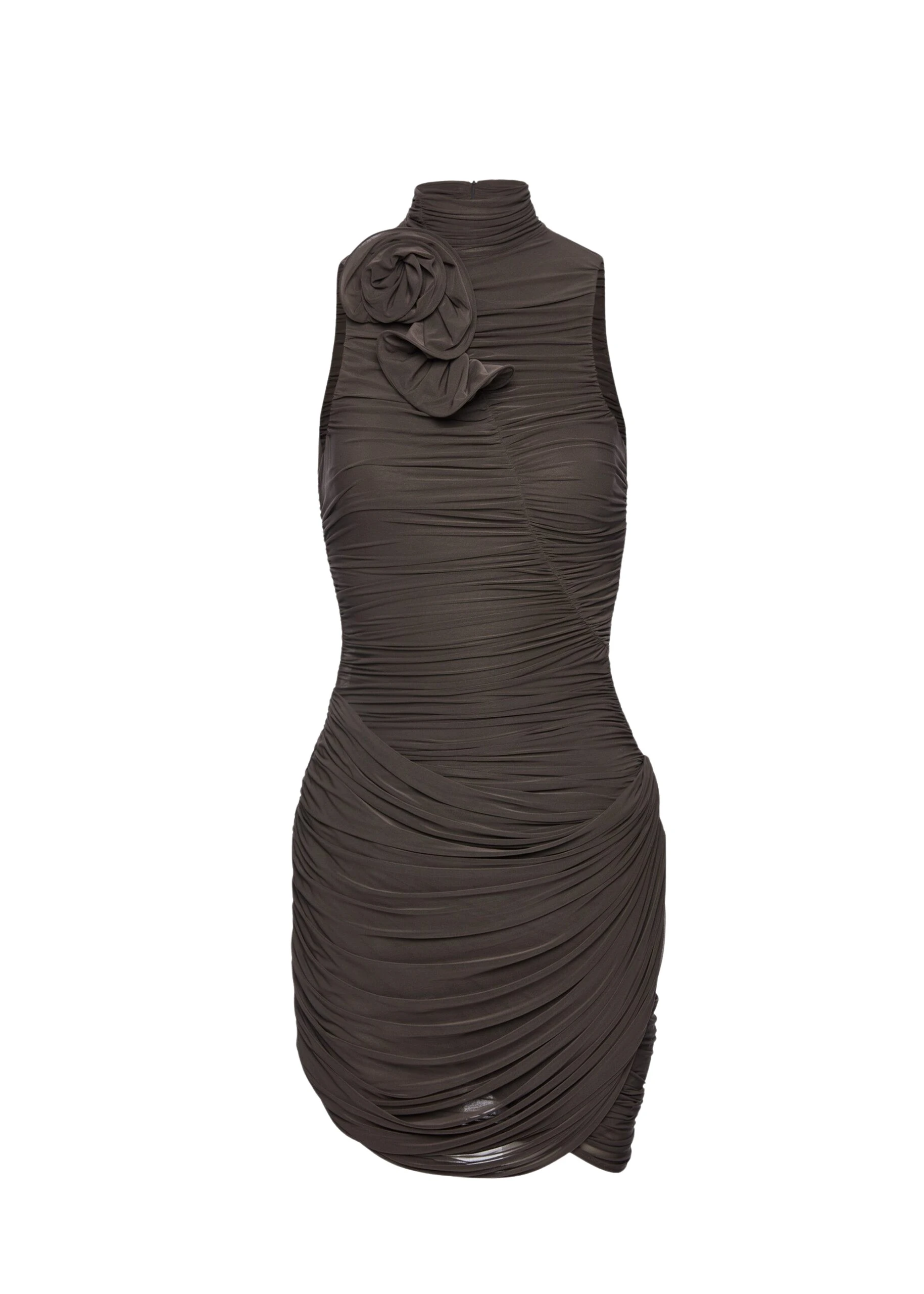 Magda-Butrym-High-neck-draped-mini-dress-in-brown-scaled87066_nobg Magda Butrym High-neck draped mini dress in brown