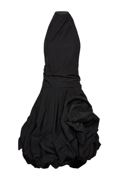 Magda Butrym High-neck dress with adjustable skirt in black