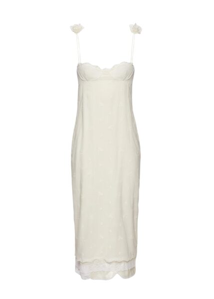 Magda Butrym Jacquard silk-blend midi dress in cream