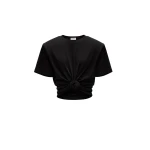 Magda Butrym Knotted ribbed t-shirt in black