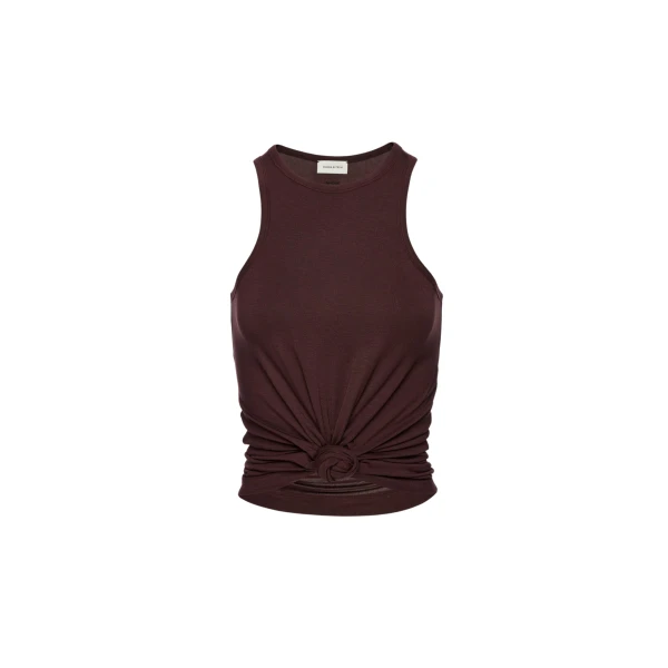 Magda Butrym Knotted tank top in brown