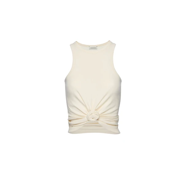 Magda Butrym Knotted tank top in cream