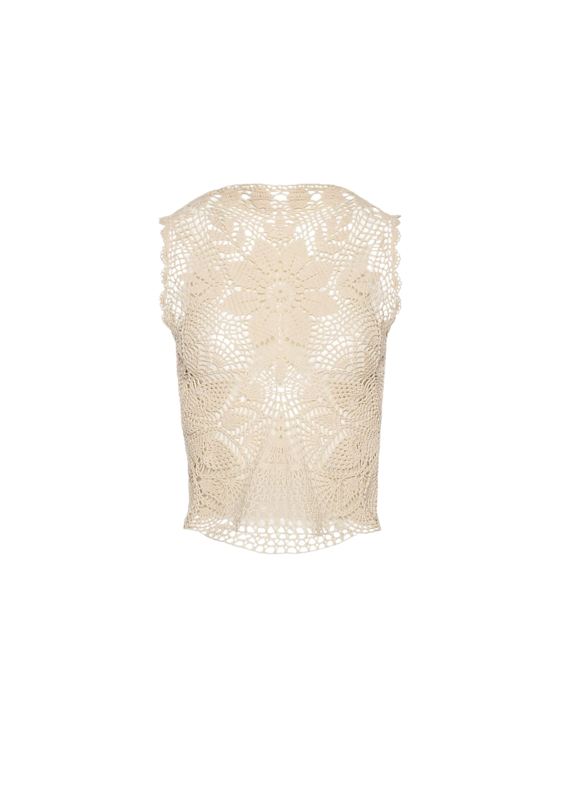 Magda-Butrym-Lace-crochet-round-neck-top-in-cream-scaled27735_nobg Magda Butrym Lace crochet round-neck top in cream