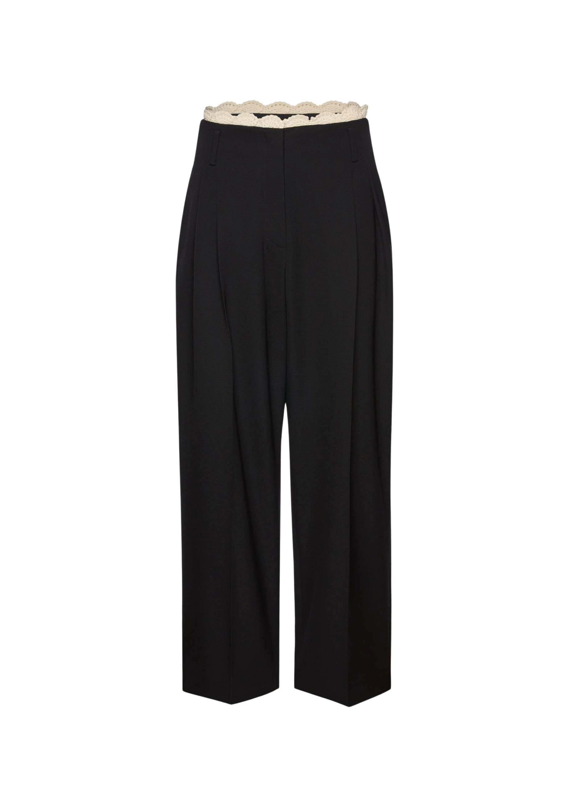 Magda-Butrym-Lace-detail-wool-tapered-trousers-in-black-scaled47704_nobg Magda Butrym Lace-detail wool tapered trousers in black