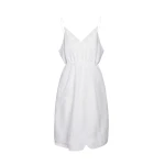 Magda Butrym Lace-trim slip midi dress in white