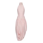 Magda-Butrym-Long-draped-silk-halterneck-dress-with-high-collar-in-pink-scaled22934_nobg Magda Butrym Long draped silk halterneck dress with high collar in pink