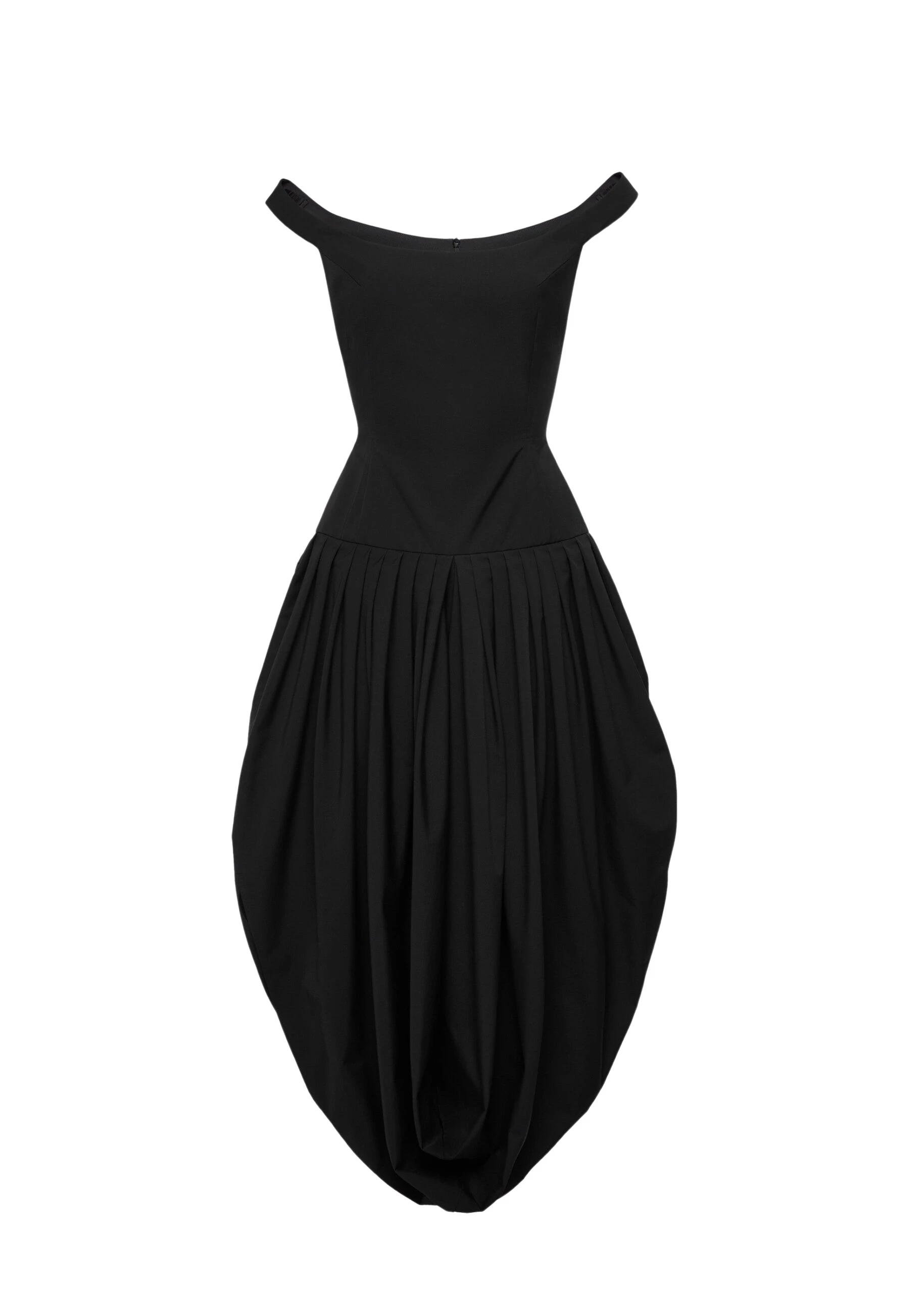 Magda-Butrym-Long-off-shoulder-draped-dress-in-black-scaled92440_nobg Magda Butrym Long off-shoulder draped dress in black