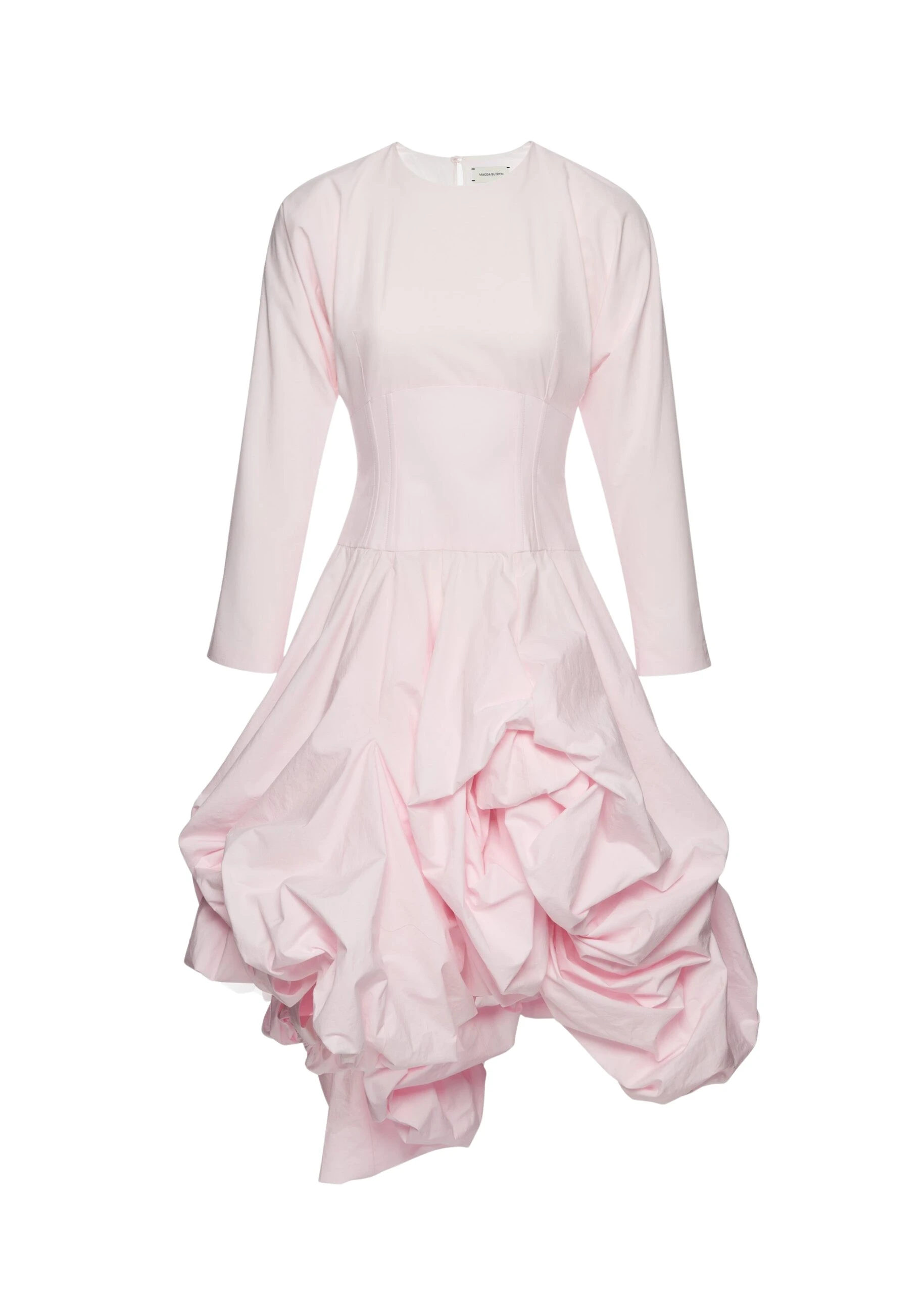Magda-Butrym-Long-sleeve-cotton-midi-dress-with-adjustable-skirt-in-pink-scaled20815_nobg Magda Butrym Long-sleeve cotton midi dress with adjustable skirt in pink