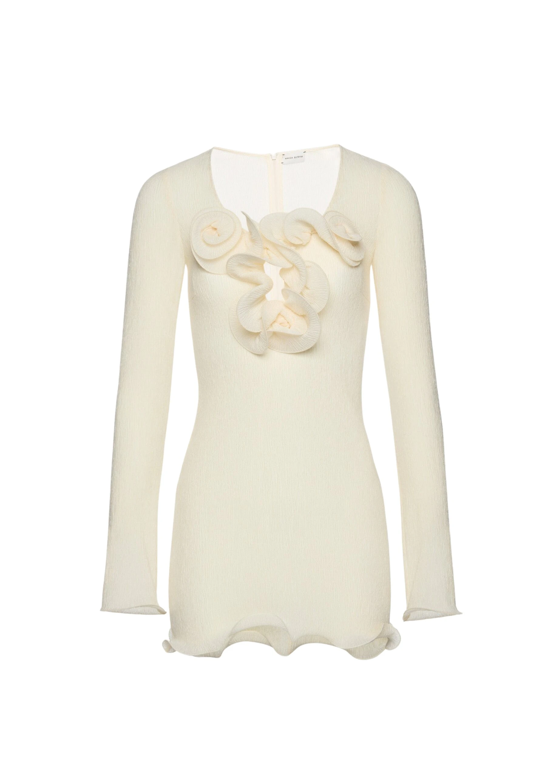 Magda-Butrym-Long-sleeve-crepe-beach-mini-dress-in-cream-scaled20470_nobg Magda Butrym Long sleeve crepe beach mini dress in cream