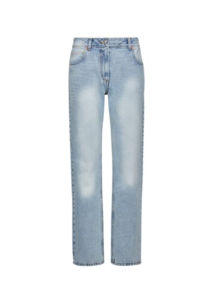 Magda Butrym Low-rise straight-leg jeans in light blue