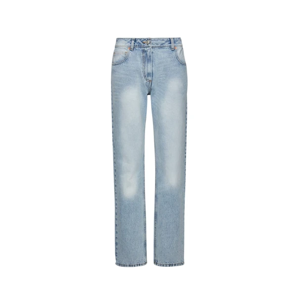 Magda Butrym Low-rise straight-leg jeans in light blue