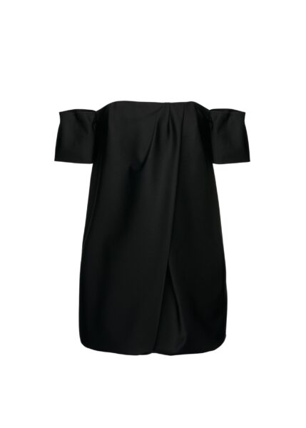 Magda Butrym Off shoulder bubble mini dress in black