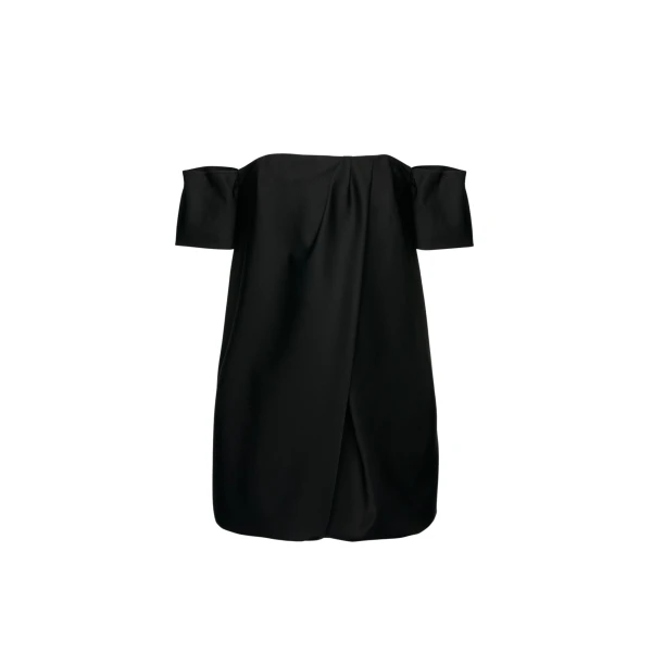 Magda Butrym Off shoulder bubble mini dress in black