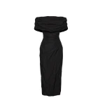 Magda-Butrym-Off-shoulder-draped-midi-dress-in-black-scaled31009_nobg Magda Butrym Off-shoulder draped midi dress in black