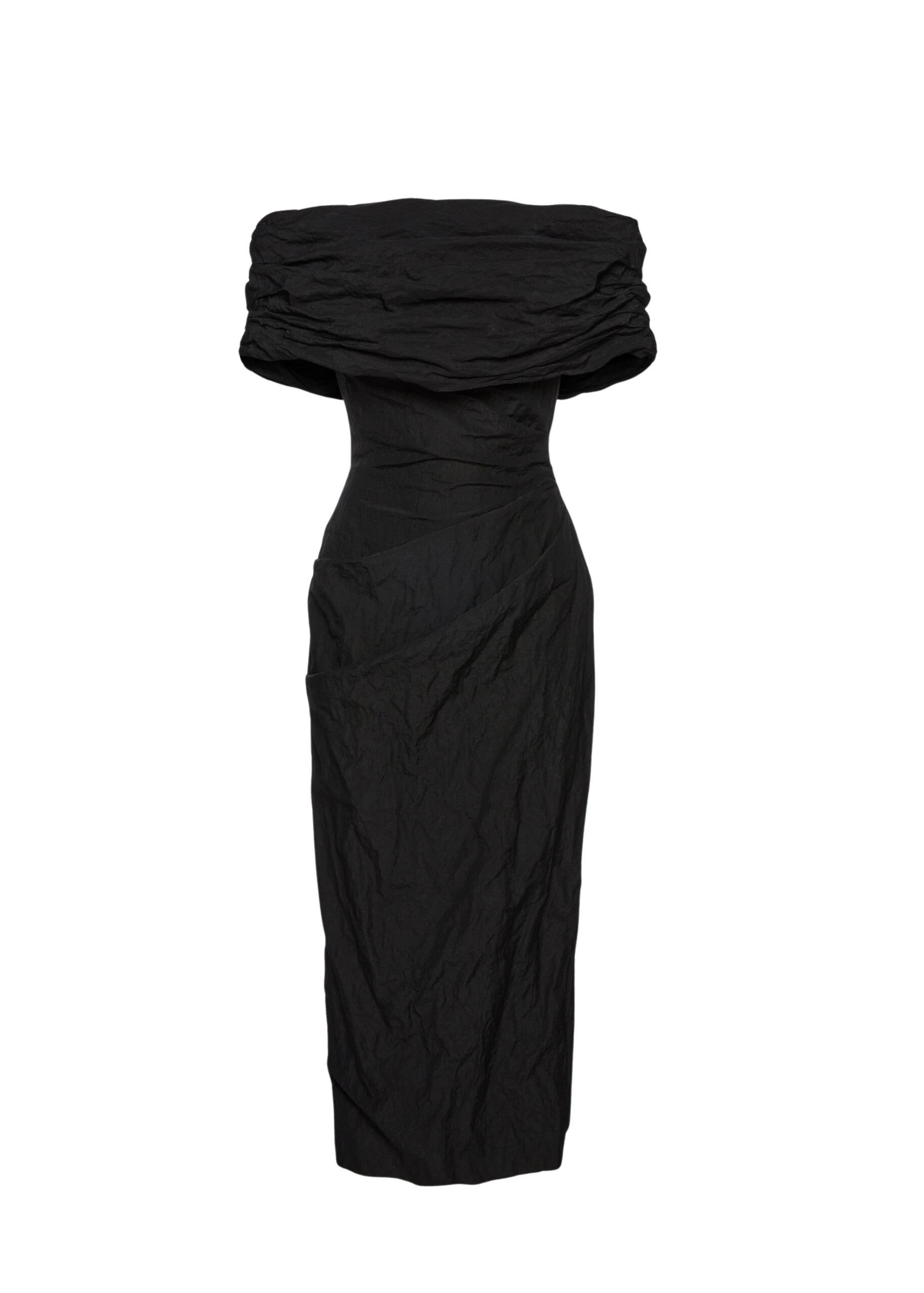 Magda-Butrym-Off-shoulder-draped-midi-dress-in-black-scaled31009_nobg Magda Butrym Off-shoulder draped midi dress in black