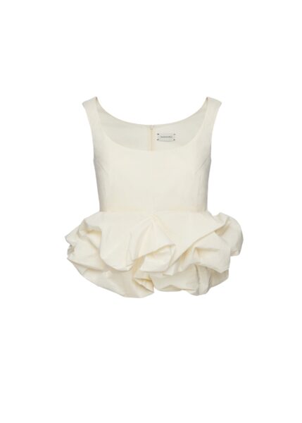 Magda Butrym Peplum tank blouse in cream