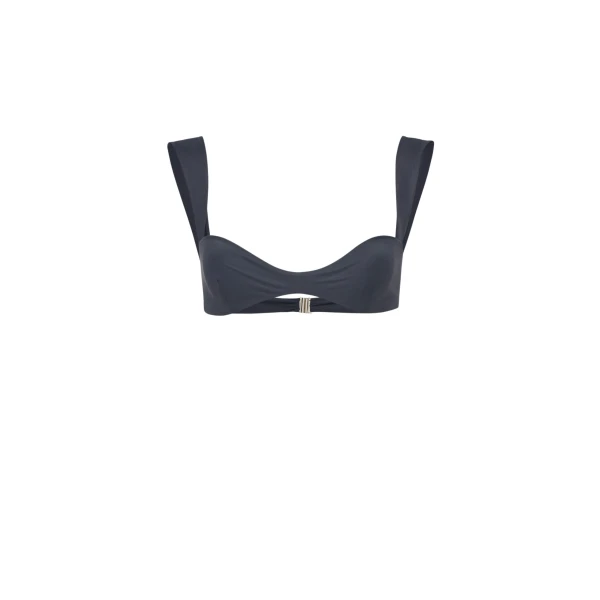 Magda Butrym Retro bustier swim top in grey