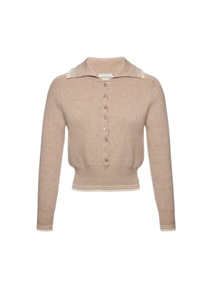 Magda Butrym Reversible buttoned polo sweater in beige