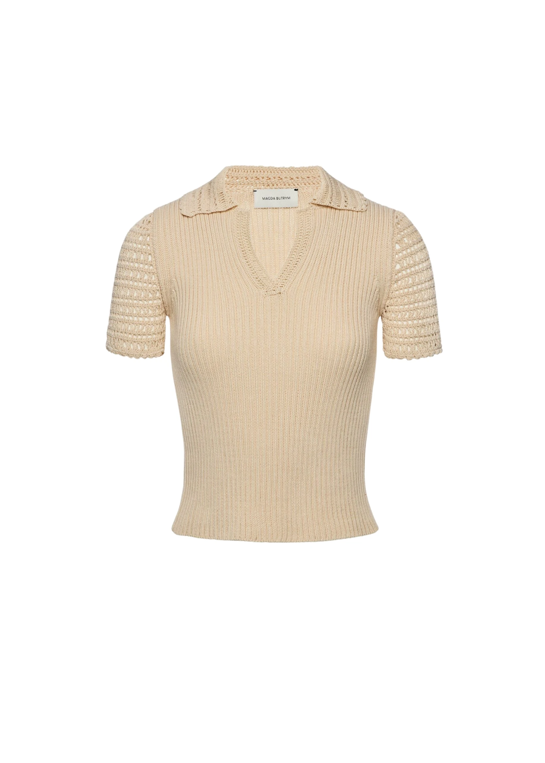 Magda-Butrym-Ribbed-polo-knit-top-in-cream-scaled53850_nobg Magda Butrym Ribbed polo knit top in cream