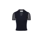 Magda-Butrym-Ribbed-polo-knit-top-in-navy-scaled11441_nobg Magda Butrym Ribbed polo knit top in navy