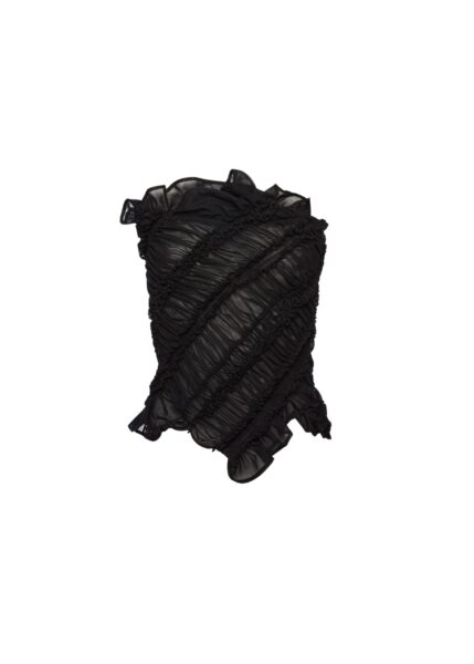 Magda Butrym Ruched bandeau top in black
