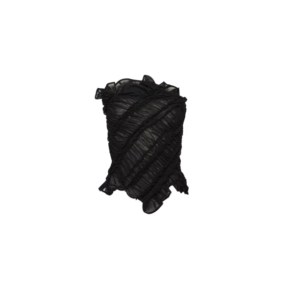 Magda Butrym Ruched bandeau top in black